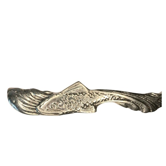 Fish Nautical Serving Fork Serving Silver Metal 10" x 1" Summer Spring Decor - Picture 8 of 10